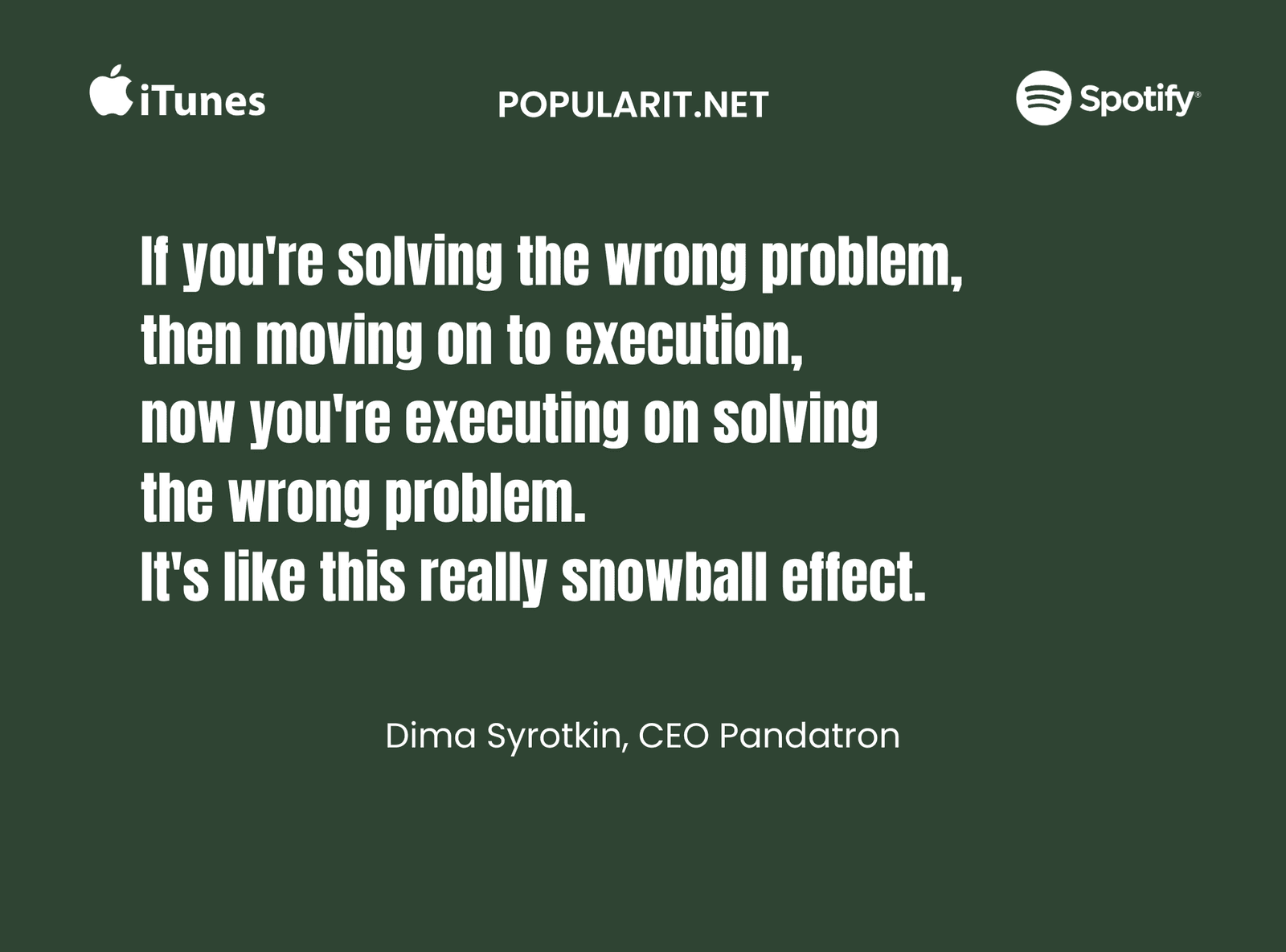 381- Solving Wrong Problems Perfectly w/Dima Syrotkin